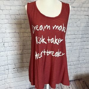 Boutique Racerback Tank Top Dreammaker Risktaker Heartbreaker